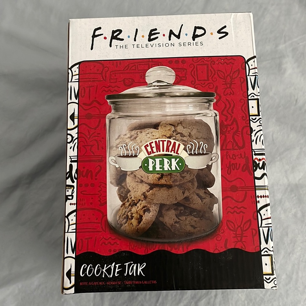 FRIENDS NEW Cookie Jar with central perk logo